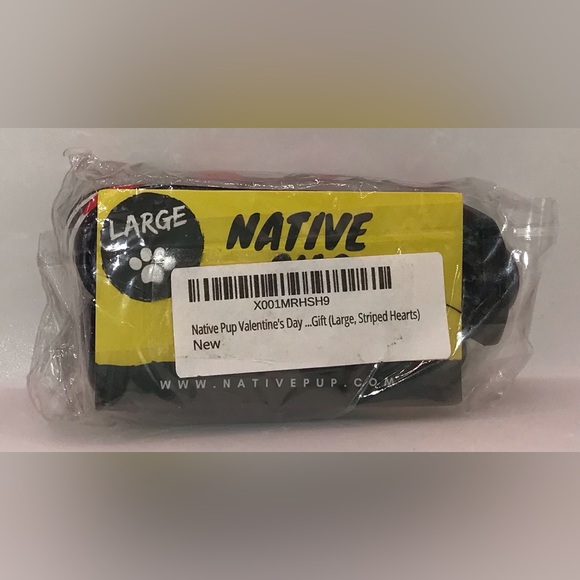 Native Pup Large Striped Heart Dog Collar - Picture 5 of 6